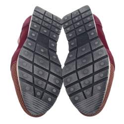 Pre Owned Balenciaga  Multicolor Mesh And Leather Race Runner Low Top Sneakers Size 45