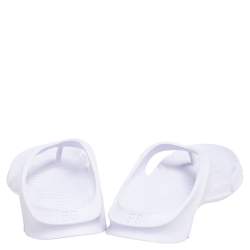Pre Owned Balenciaga White Rubber Thong  Slippers Size 43