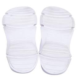 Pre Owned Balenciaga White Rubber Thong  Slippers Size 43