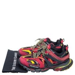 Pre Owned Balenciaga Multicolor Leather and Mesh Track 2 Trainer Sneakers Size 43