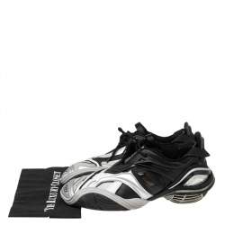 Pre Owned Balenciaga Black/Grey Leather And Rubber Tyrex 2020 Sneakers Size 43