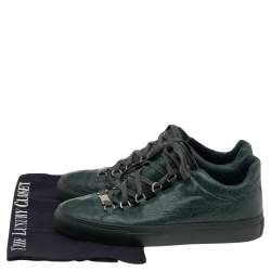 مملوكة مسبقًا حذاء رياضي بالنسياغا أرينا جلد أخضر داكن بعنق منخفض مقاس 39