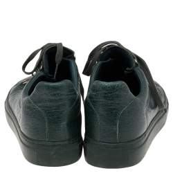 حذاء رياضي بالنسياغا أرينا جلد أخضر داكن بعنق منخفض مقاس 39