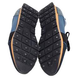 Pre Owned Balenciaga Multicolor Leather And Mesh Race Runner Sneakers Size 44