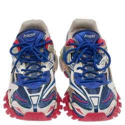 Pre Owned حذاء رياضي بالنسياغا تراك 2 شبك وجلد صناعي متعدد الألوان مقاس 42