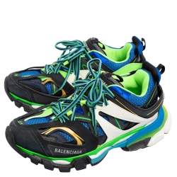 Pre Owned Balenciaga Multicolor Leather and Mesh Tess S Gomma Track Sneakers size 41