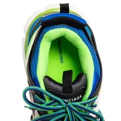 Pre Owned Balenciaga Multicolor Leather and Mesh Tess S Gomma Track Sneakers size 41