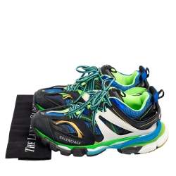 Pre Owned Balenciaga Multicolor Leather and Mesh Tess S Gomma Track Sneakers size 41