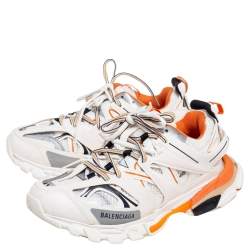 مملوكة مسبقًا حذاء رياضي بالنسياغا تريبل أس جلد وشبك متعدد الألوان مقاس 41