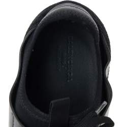 Pre Owned Balenciaga Black Leather and Mesh Race Runner Sneakers Size 42
