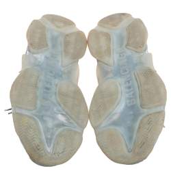 مملوكة مسبقًا Balenciaga Grey Mesh, Suede and Leather Triple S Sneakers Size 40