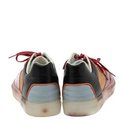 Pre Owned Balenciaga Multicolor Patent And Leather Lace Up Sneakers Size 43