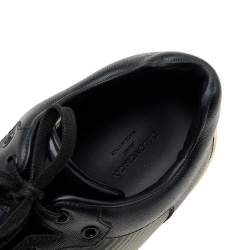 مملوكة مسبقًا حذاء رياضي بالنسياغا باتشوورك بي في سي وجلد أسود لامع عنق منخفض مقاس 44