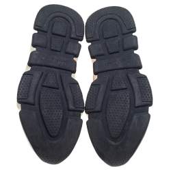 Pre Owned Balenciaga Red Knit Fabric BB Speed Trainer Sneakers Size 43