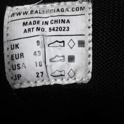 Pre Owned حذاء رياضي بالنسياغا تراك قماش وجلد رصاصي/أسود مقاس 43