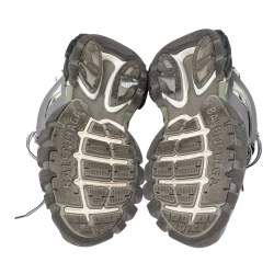 Pre Owned حذاء رياضي بالنسياغا تراك قماش وجلد رصاصي/أسود مقاس 43