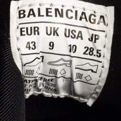 Pre Owned Balenciaga Red/Black Rubber And Synthetic Leather Tyrex Sneakers Size 43