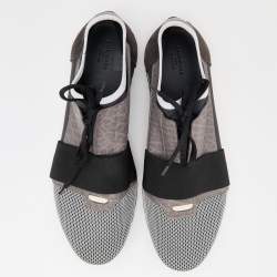 مملوكة مسبقًا Balenciaga Multicolor Mesh And Leather Race Runner Sneakers Size 45
