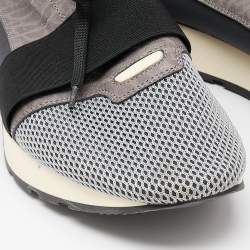 مملوكة مسبقًا Balenciaga Multicolor Mesh And Leather Race Runner Sneakers Size 45