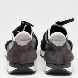 مملوكة مسبقًا Balenciaga Multicolor Mesh And Leather Race Runner Sneakers Size 45