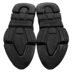 Pre Owned Balenciaga Black Knit Fabric  High Top Trainer Sneakers Size 40