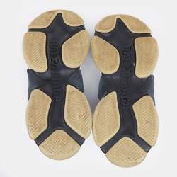 مملوكة مسبقًا Balenciaga Black Nubuck Leather And Mesh Triple S Sneakers Size 41