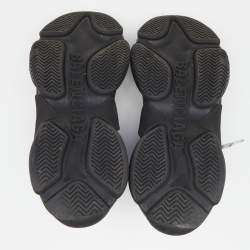 Pre Owned حذاء رياضي بالنسياغا تريبل إس شبك وجلد نوبوك أسود مقاس 41