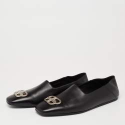 Cosy BB Patent Leather Slippers in Black - Balenciaga