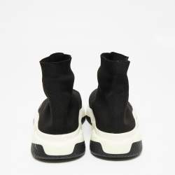 Pre Owned حذاء رياضي بالنسياغا سبيد قماش تريكو أسود عنق مرتفع مقاس 42