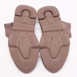 Pre Owned حذاء رياضي بالنسياغا سبيد ترينر قماش تريكو بني فاتح بعنق مرتفع مقاس 45