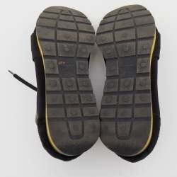 Pre Owned حذاء رياضي بالنسياغا ريس رونر شبك وجلد أسود مقاس 44