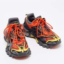 Pre Owned Balenciaga Multicolor Leather and Mesh Tess S Gomma Track Sneakers size 40