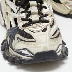 Pre Owned Balenciaga Multicolor Mesh And Leather Track 2 Sneakers Size 40