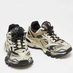 Pre Owned Balenciaga Multicolor Mesh And Leather Track 2 Sneakers Size 40