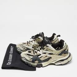 Pre Owned Balenciaga Multicolor Mesh And Leather Track 2 Sneakers Size 40
