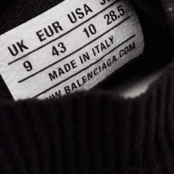 Pre Owned Balenciaga Black  Knit Fabric Speed Slip On Sneakers Size 43