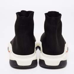 Pre Owned Balenciaga Black  Knit Fabric Speed Slip On Sneakers Size 43