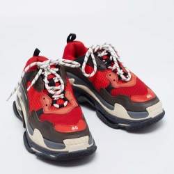 مملوكة مسبقًا Balenciaga Multicolor Leather And Mesh Triple S Clear Sneakers Size 40