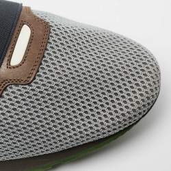 مملوكة مسبقًا Balenciaga Multicolor Leather And Mesh Race Runner Low Top Sneakers Size 44