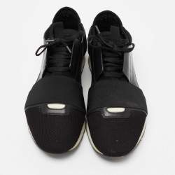 مملوكة مسبقًا حذاء رياضي بالنسياغا رانر شبك وجلد أسود مقاس 40