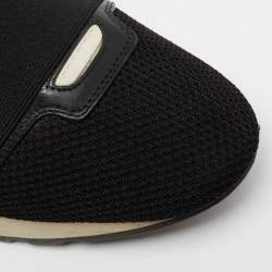 مملوكة مسبقًا حذاء رياضي بالنسياغا رانر شبك وجلد أسود مقاس 40