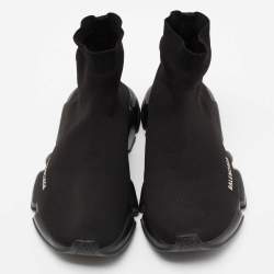 مملوكة مسبقًا Balenciaga Black Knit Fabric Speed Trainer Sneakers Size 43