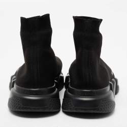 مملوكة مسبقًا Balenciaga Black Knit Fabric Speed Trainer Sneakers Size 43