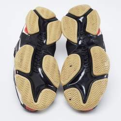 مملوكة مسبقًا Balenciaga Black Mesh And Leather Triple S Platform Sneakers Size 40