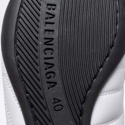 Pre Owned Balenciaga White/Black Leather Zen Low Top Sneakers Size 40