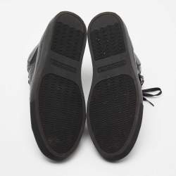 Pre Owned حذاء رياضي بالنسياغا أرينا جلد أسود بعنق طويل مقاس 41