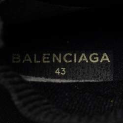 Pre Owned حذاء رياضي بالنسياغا سوك سبيد قماش تريكو أسود بعنق طويل مقاس 43