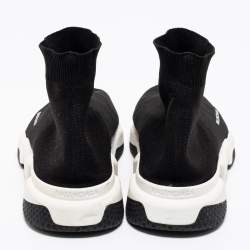 Pre Owned حذاء رياضي بالنسياغا سوك سبيد قماش تريكو أسود بعنق طويل مقاس 43