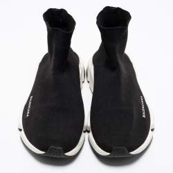 Pre Owned حذاء رياضي بالنسياغا سوك سبيد قماش تريكو أسود بعنق طويل مقاس 43