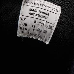 Pre Owned حذاء رياضي بالنسياغا تراك شبك وجلد صناعي أسود بعنق منخفض مقاس 42